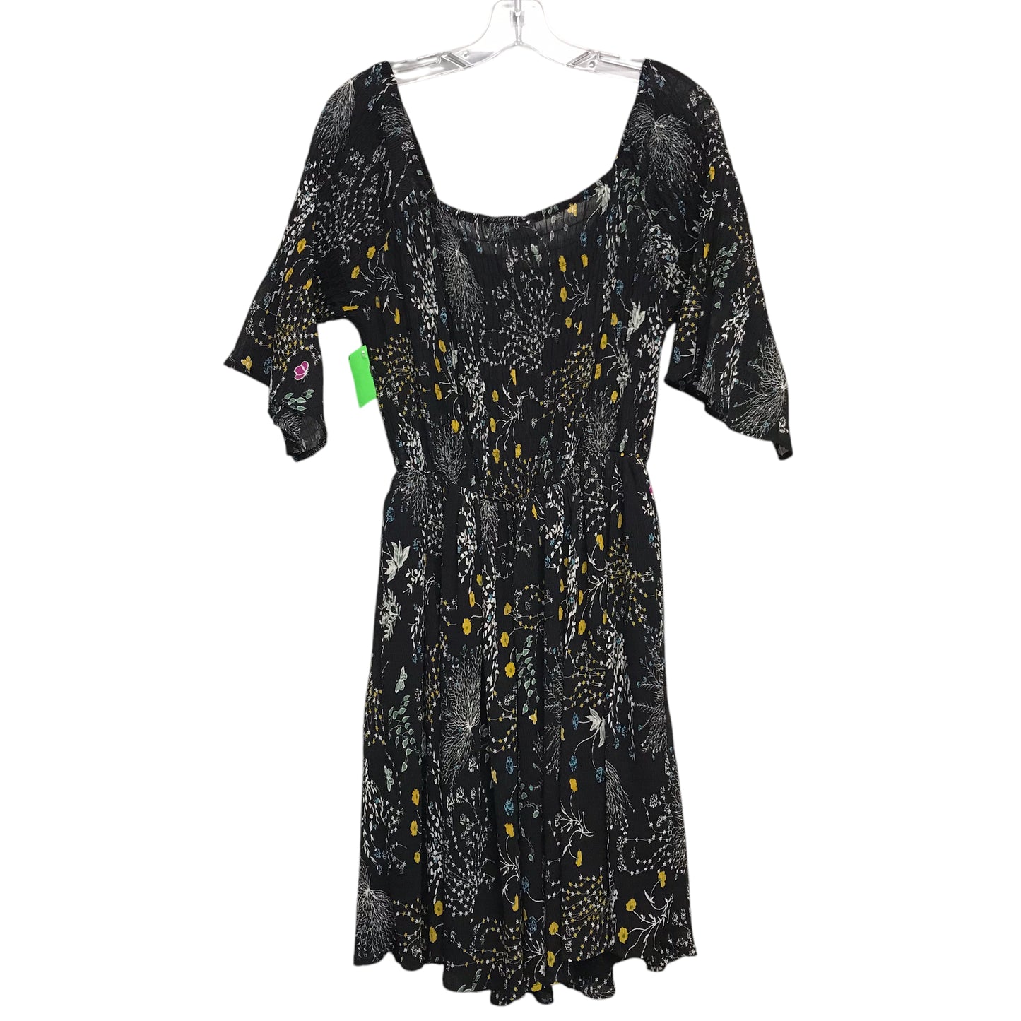 Dress Casual Midi By Yumi In Black & Yellow, Size:S