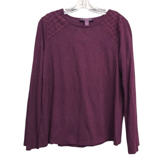 Top Ls Basic By Gloria Vanderbilt In Maroon, Size:S