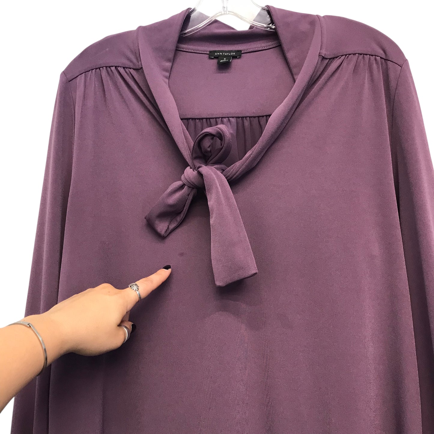 Top Ls By Ann Taylor In Purple, Size:M