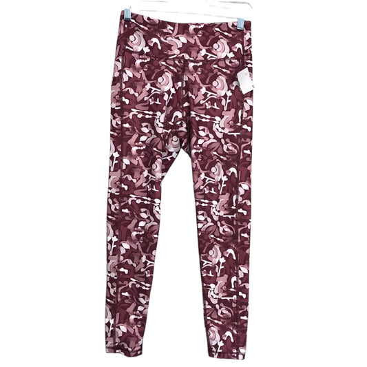 Athletic Leggings By Tek Gear In Red & White, Size:8