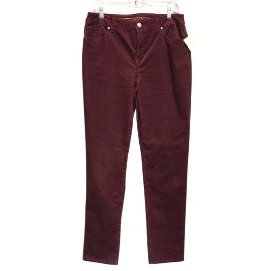 Pants Corduroy By Chicos In Maroon, Size:8