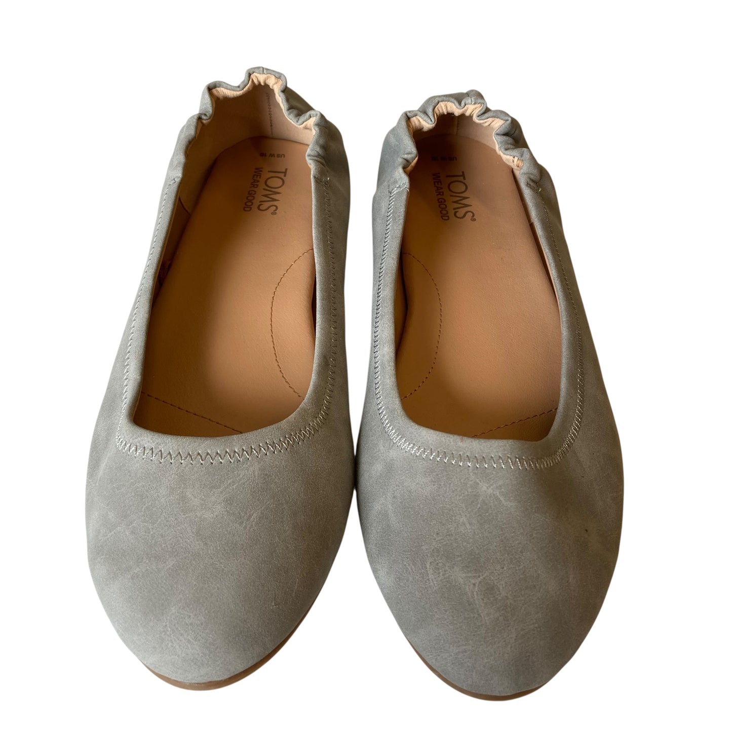 Shoes Flats By Toms In Grey, Size:10