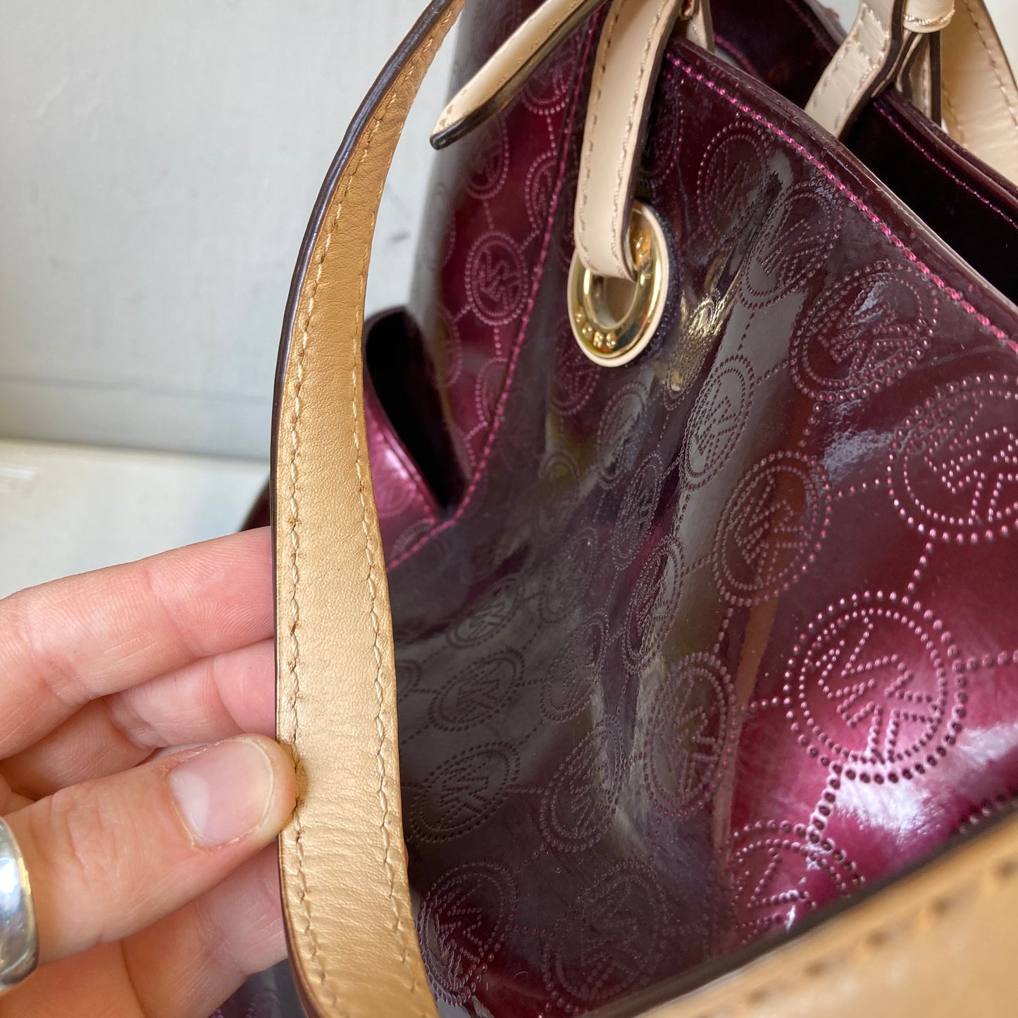 Handbag Designer By Michael Kors In Red, Size:Large