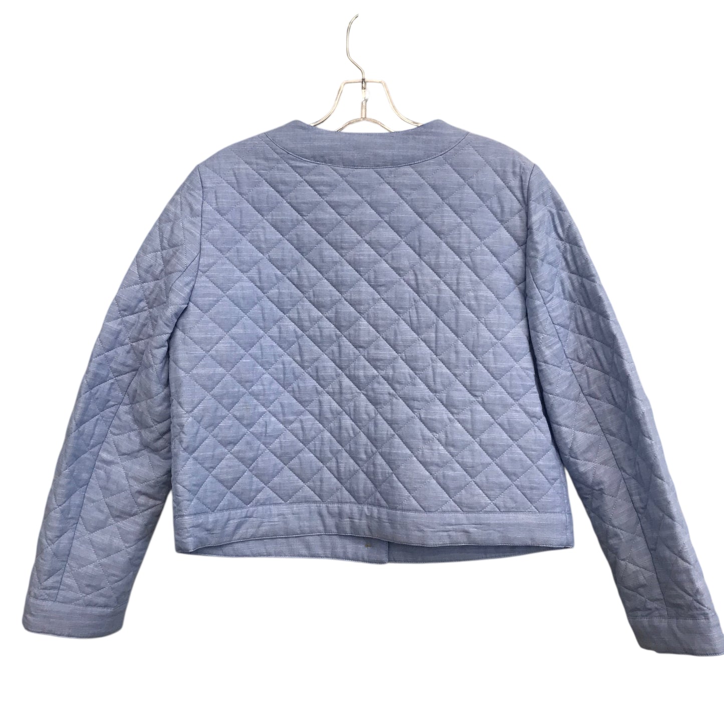 Jacket Puffer & Quilted By Ann Taylor In Blue, Size:M