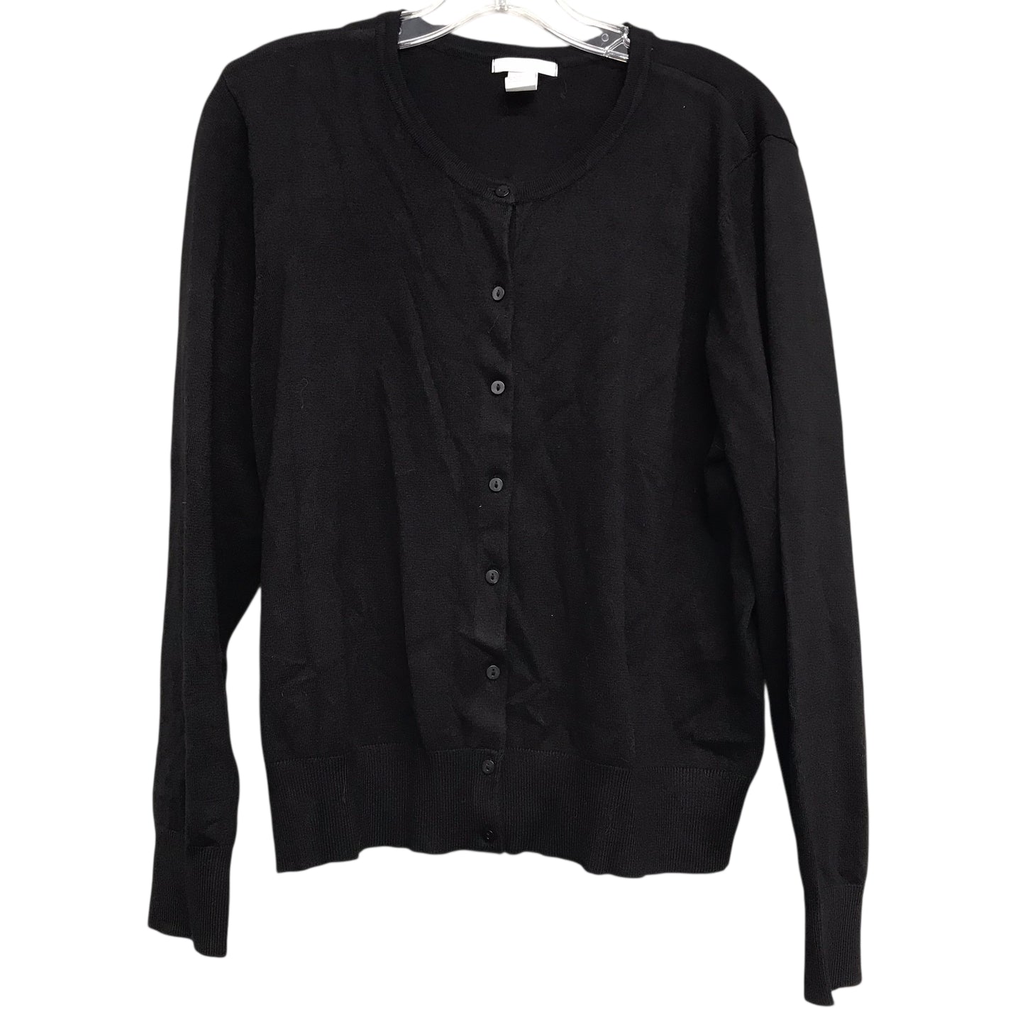 Sweater Cardigan By H&M In Black, Size:Xl