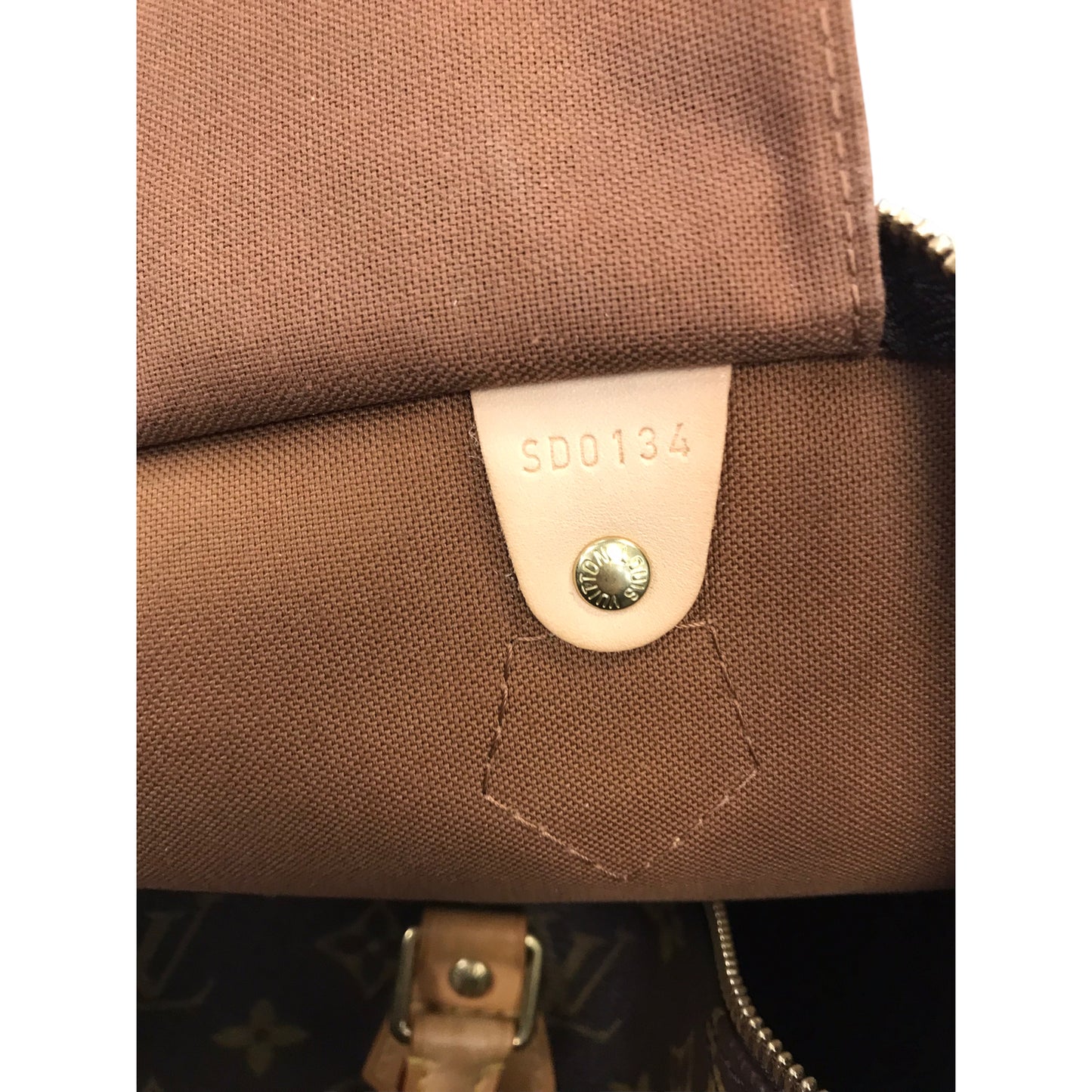 Handbag Luxury Designer By Louis Vuitton In Brown, Size:Large