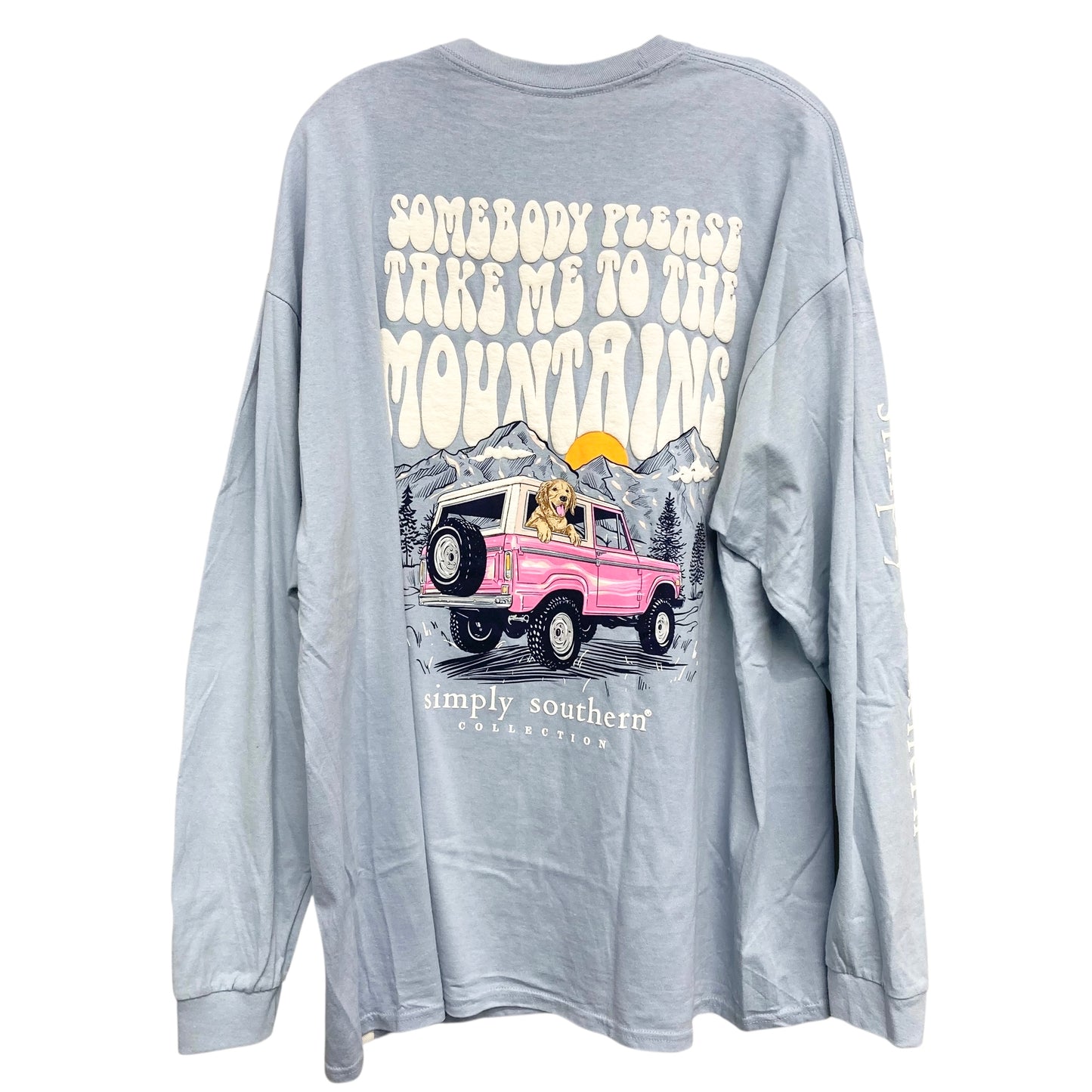 Top Ls By Simply Southern In Blue, Size:1X