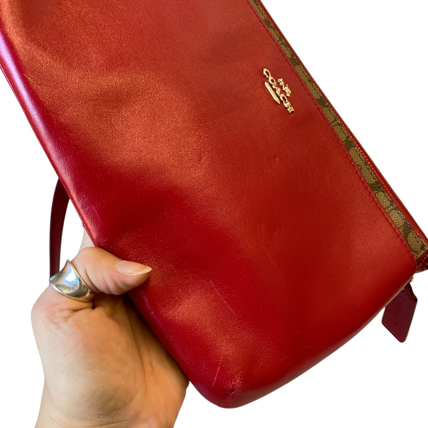 Crossbody Designer By Coach In Red, Size:Small