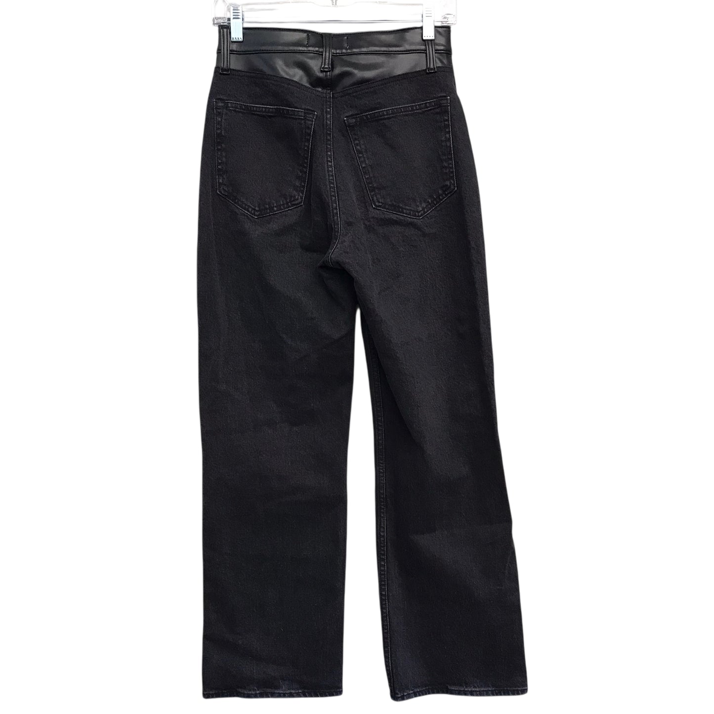 Jeans Wide Leg By Abercrombie And Fitch In Black Denim, Size:2