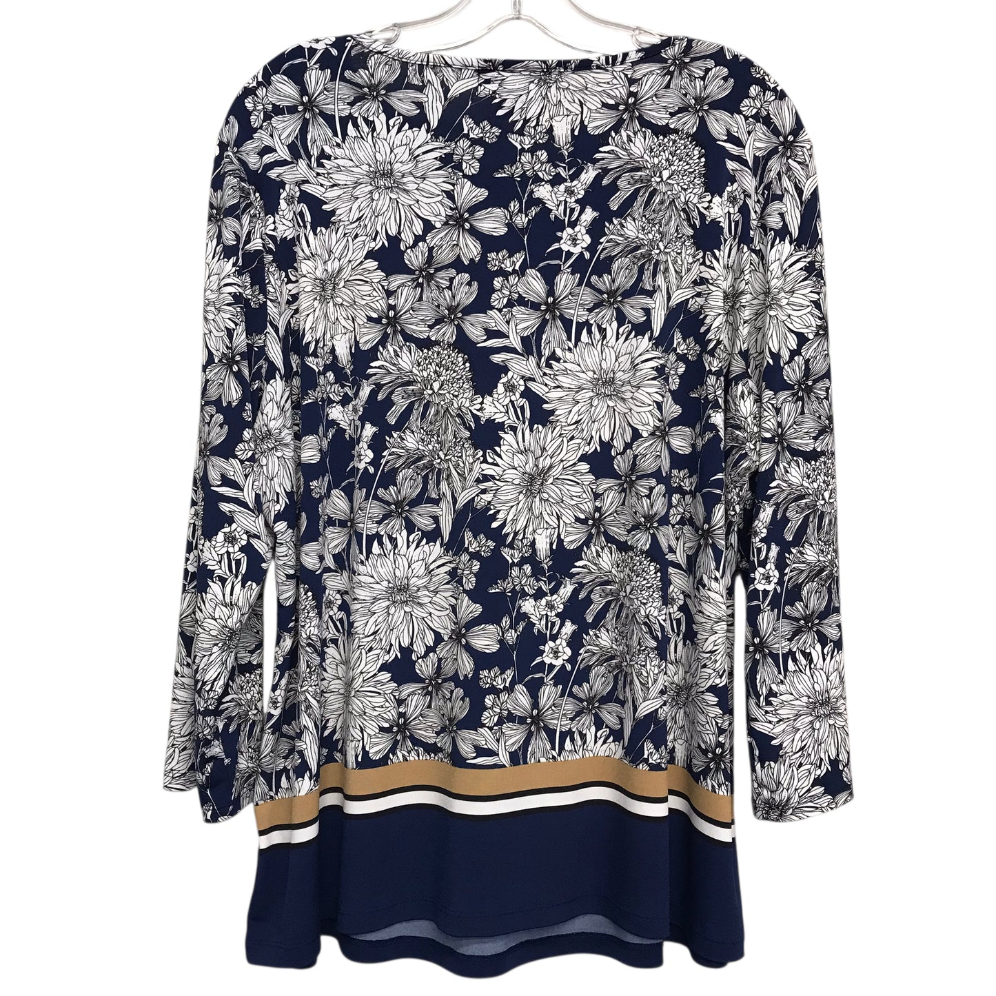 Top Ls By Liz Claiborne In Blue & White, Size:Xl