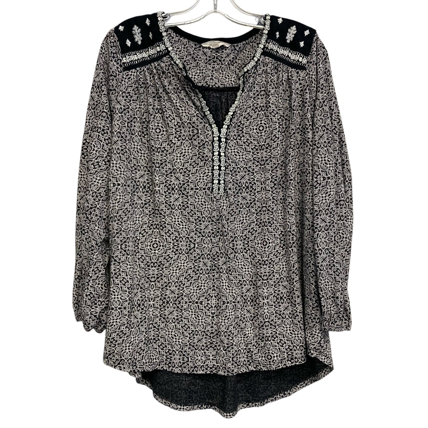 Top Ls By Lucky Brand In Black & White, Size:1X