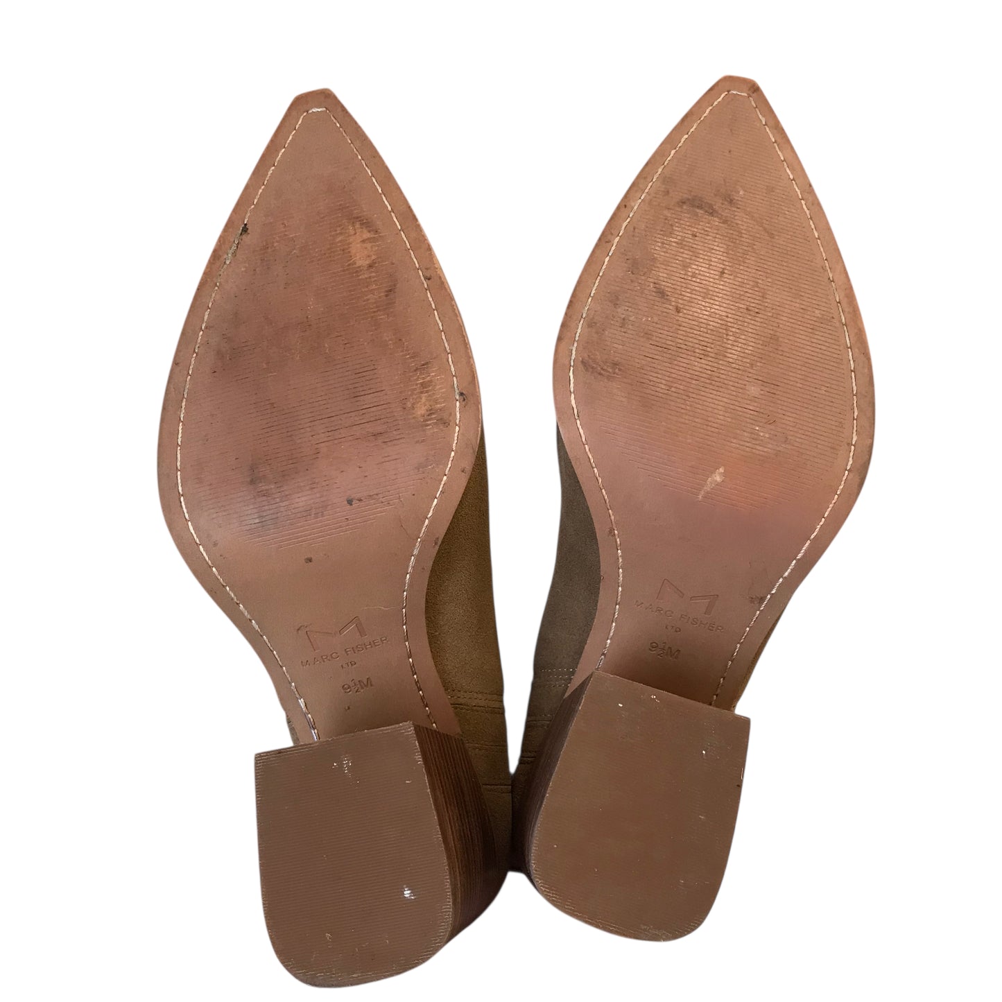 Boots Ankle Heels By Marc Fisher In Brown, Size:9.5