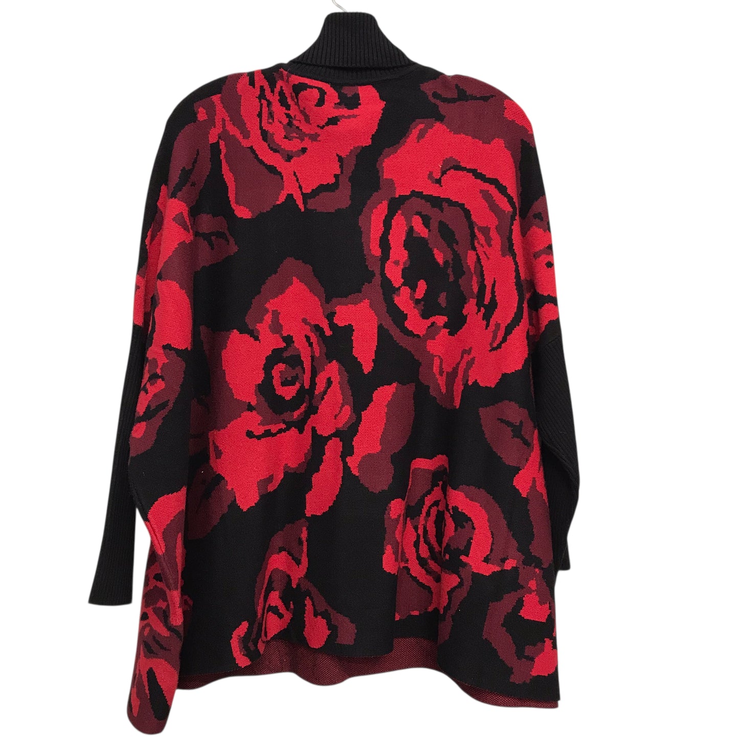 Sweater By Chicos In Black & Red, Size:L