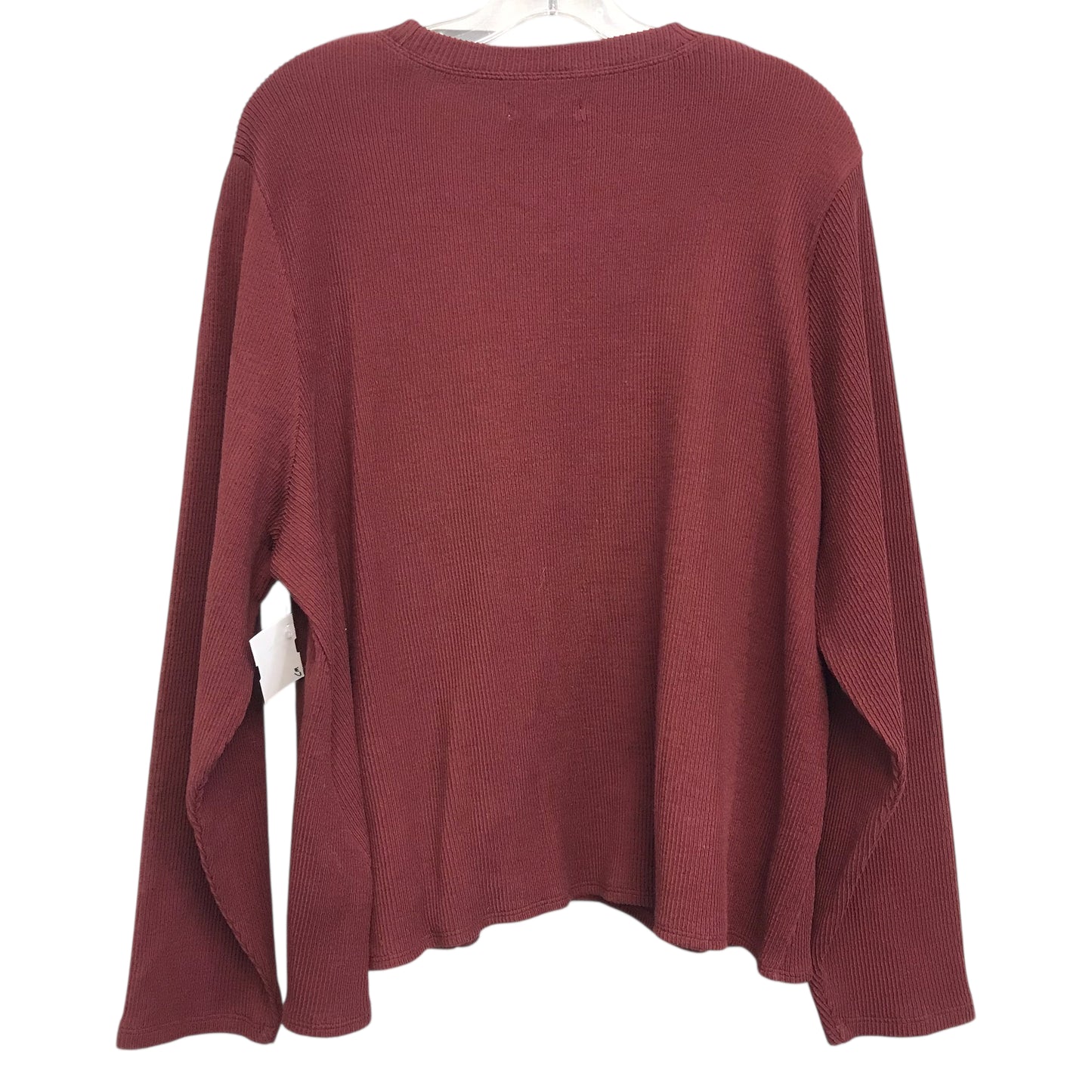 Top Ls Basic By Madewell In Maroon, Size:2X