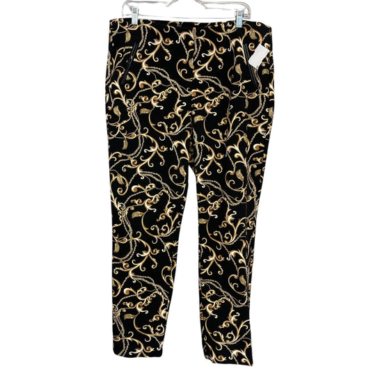 Pants Dress By Chicos In Black & Tan, Size:12