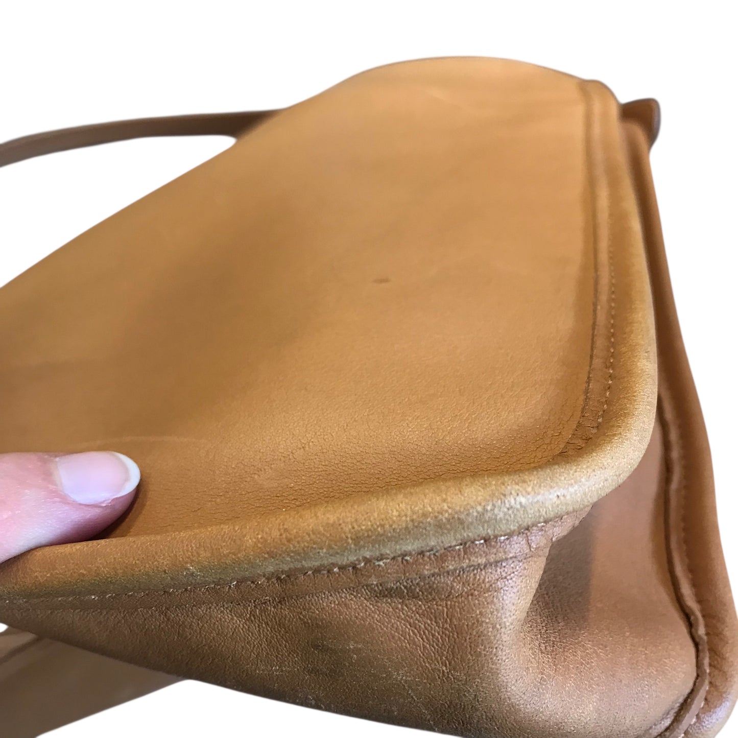 Crossbody Designer By Coach In Tan, Size:Small