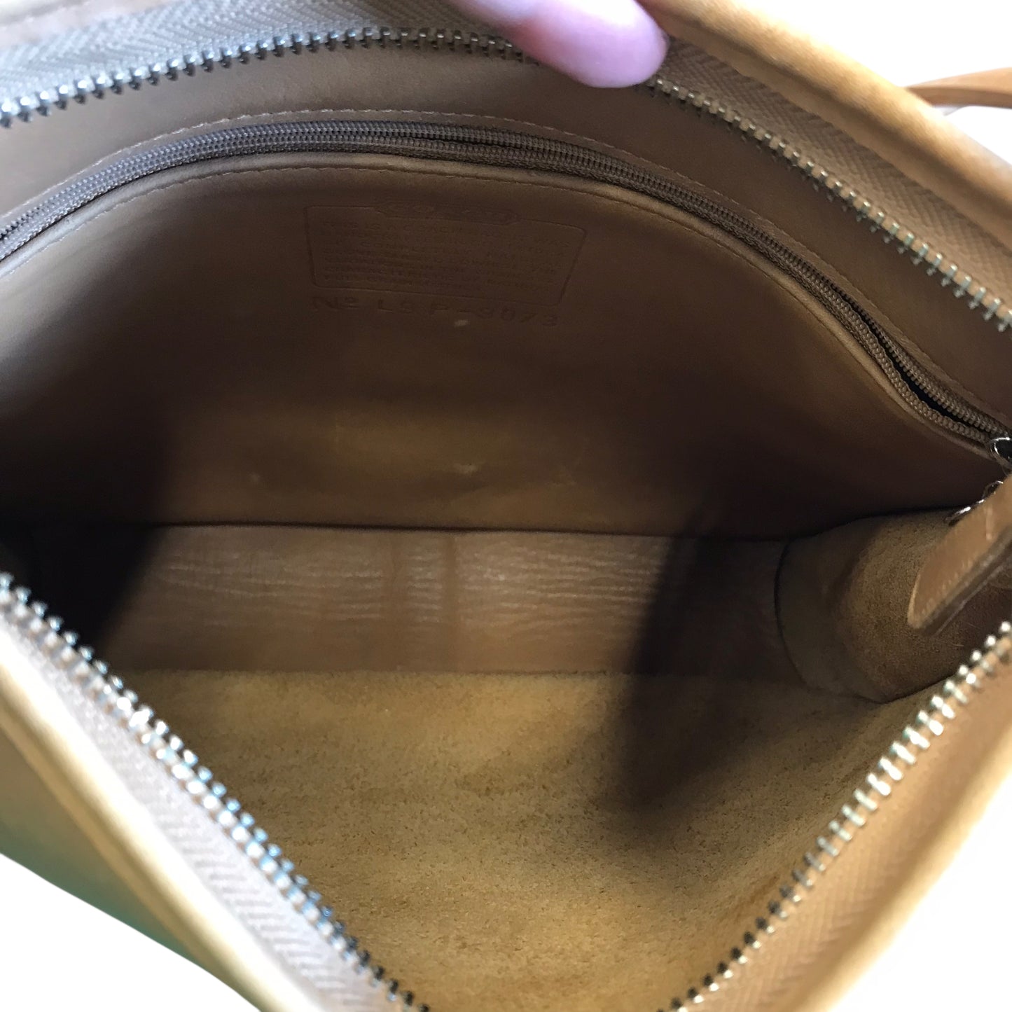 Crossbody Designer By Coach In Tan, Size:Small