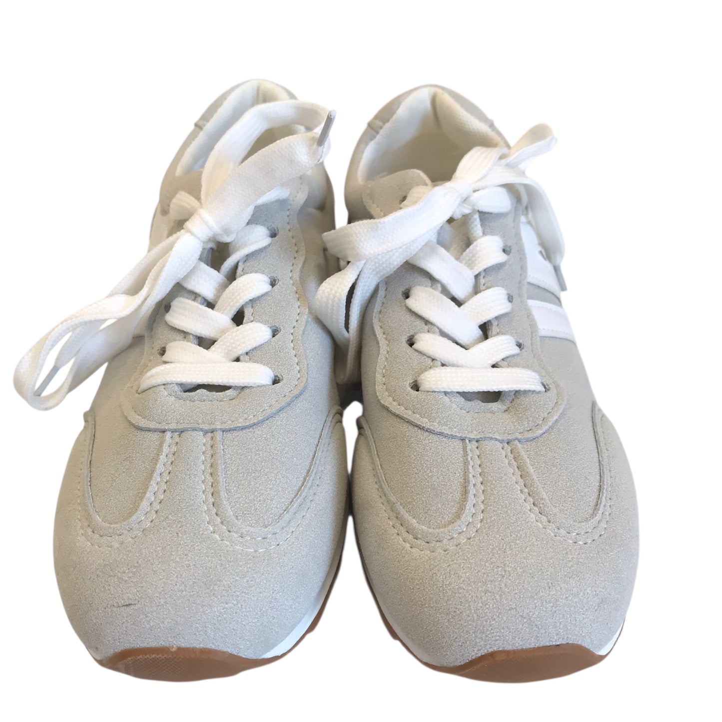 Shoes Athletic In Grey & White, Size:5.5