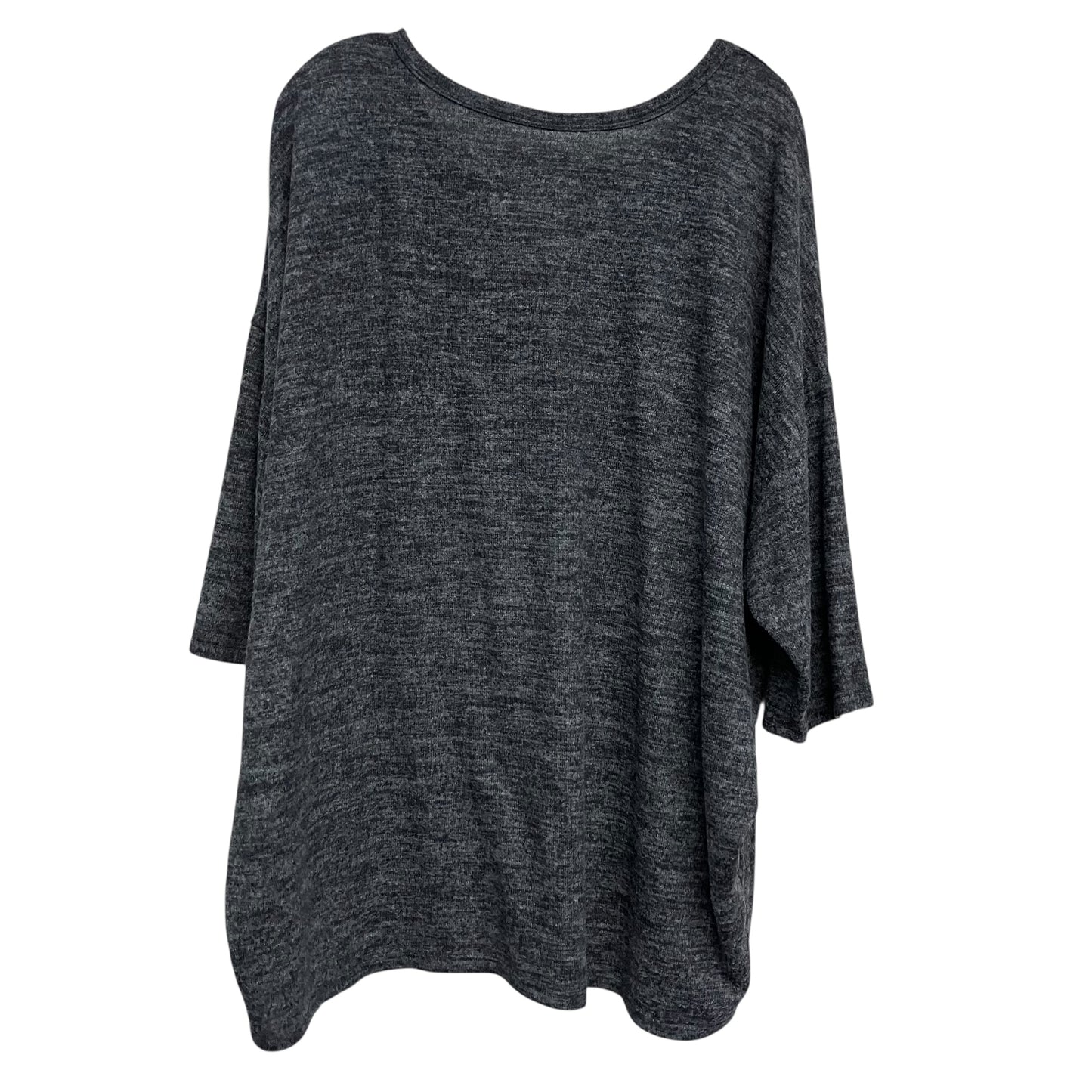 Top 3/4 Sleeve Basic By Torrid In Grey, Size:3X