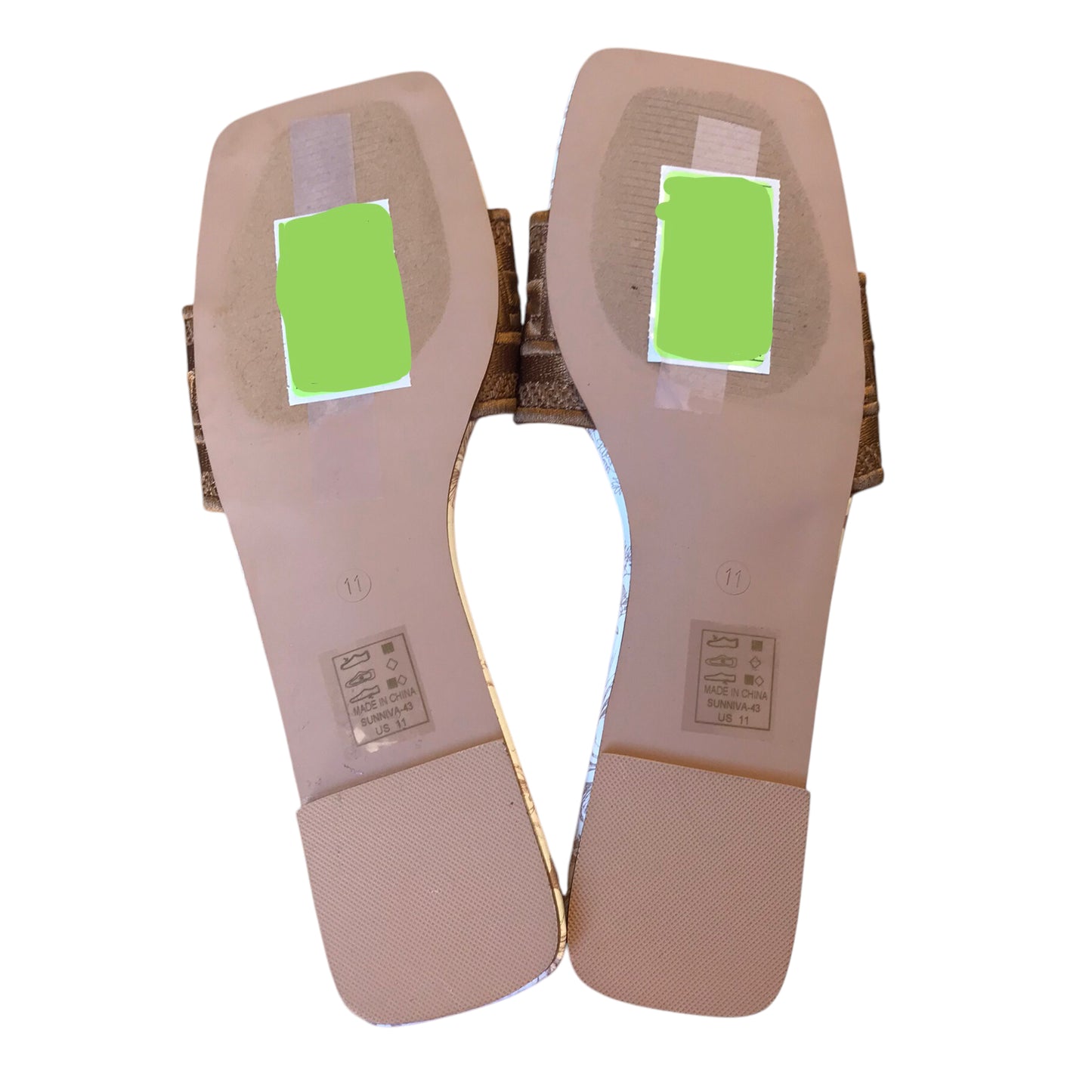 Sandals Flats By Fashion Nova In Brown, Size:11