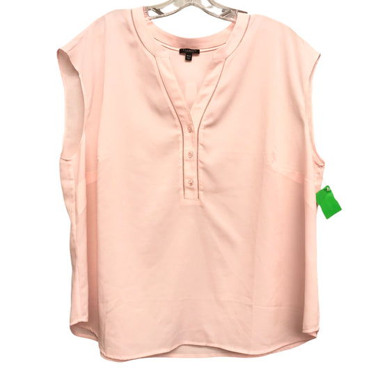 Top Sleeveless By Talbots In Pink, Size:1X