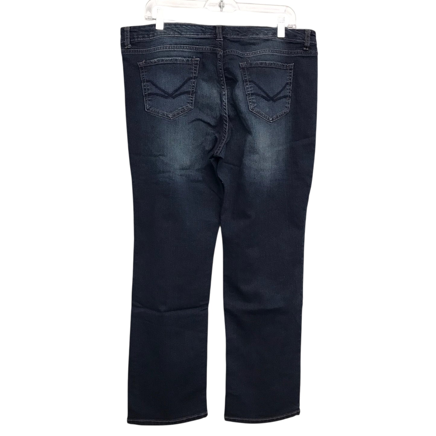 Jeans Boot Cut By Vintage America In Blue Denim, Size:14