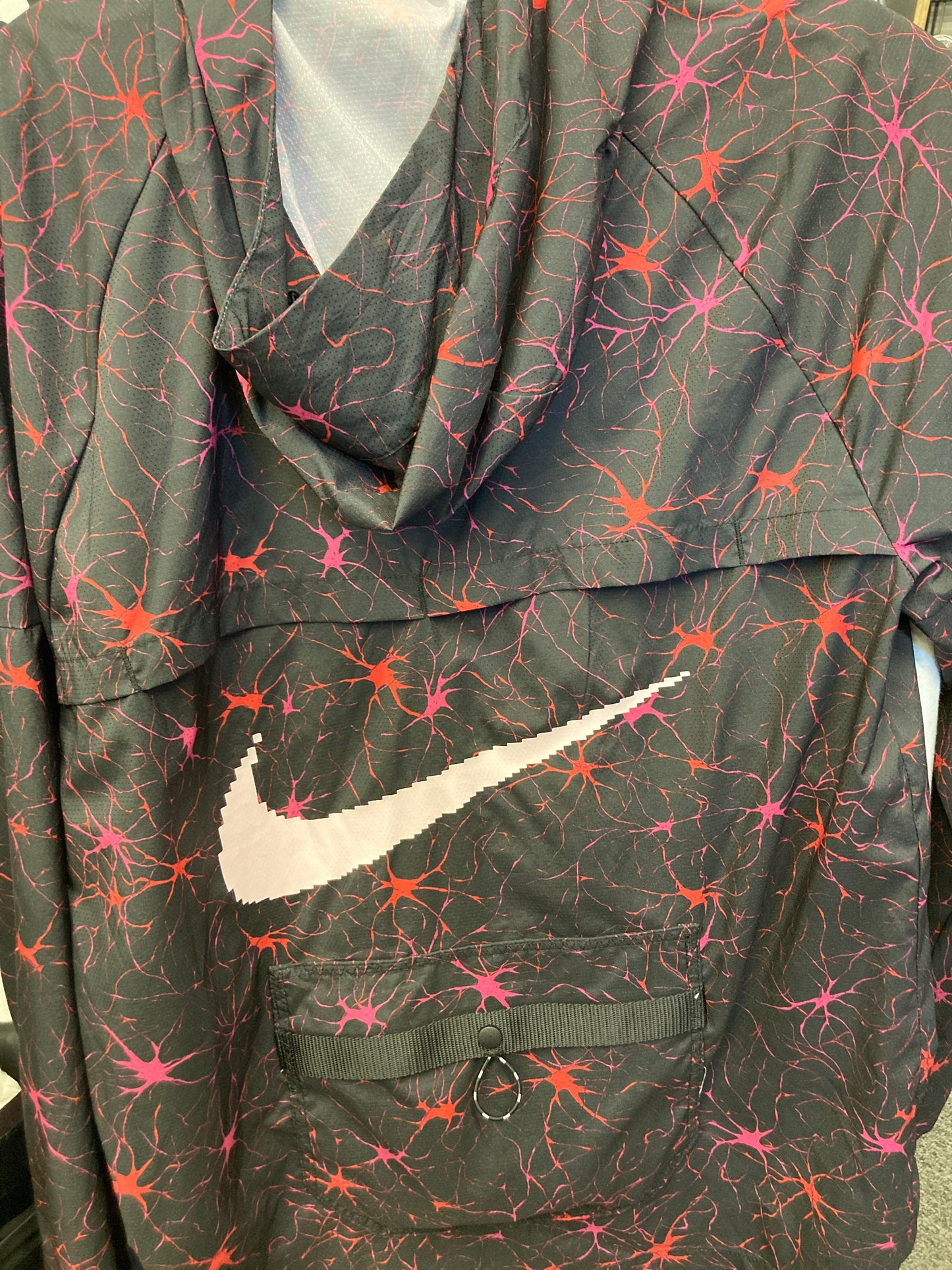 Athletic Jacket By Nike In Black & Pink, Size:S