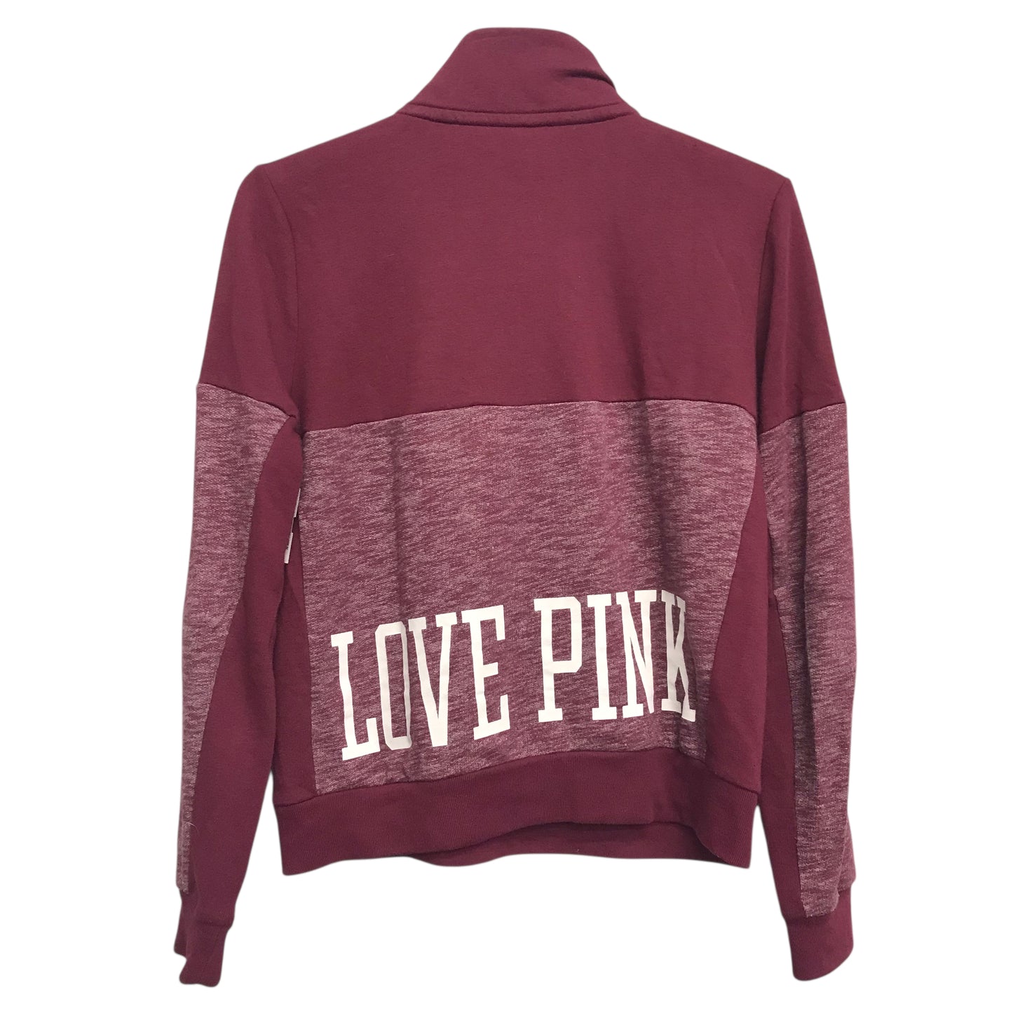 Athletic Sweatshirt Collar By Pink In Maroon, Size:M