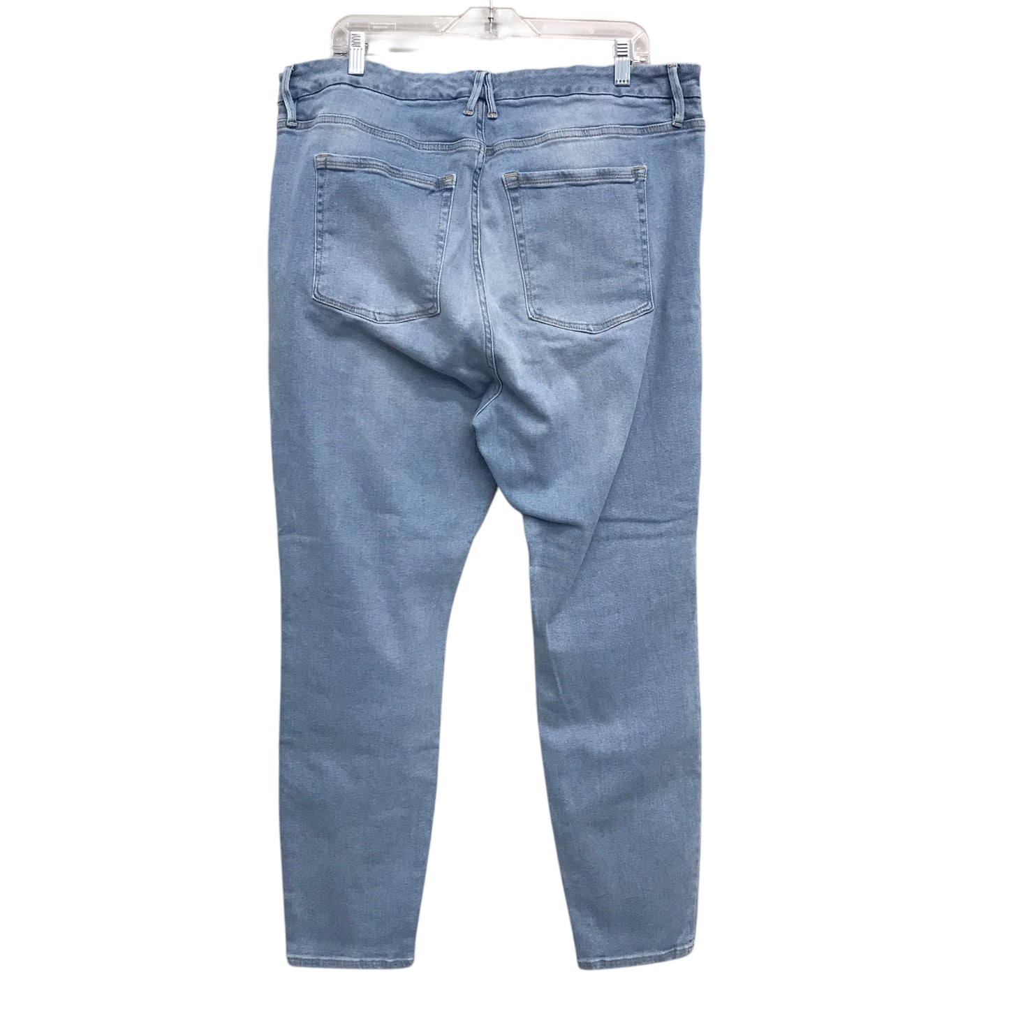 Jeans Straight By Good American In Blue Denim, Size:22