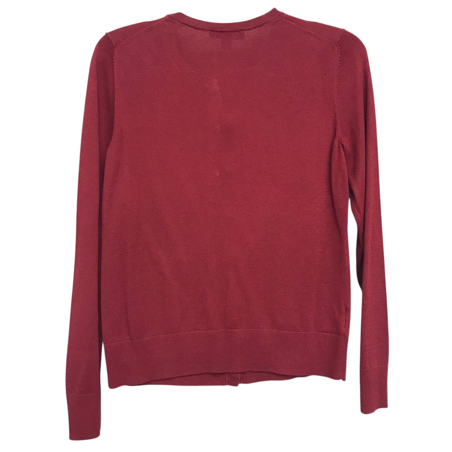 Sweater Cardigan By Ann Taylor In Red, Size:M