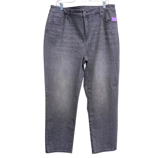 Jeans Straight By Chicos In Grey, Size:18