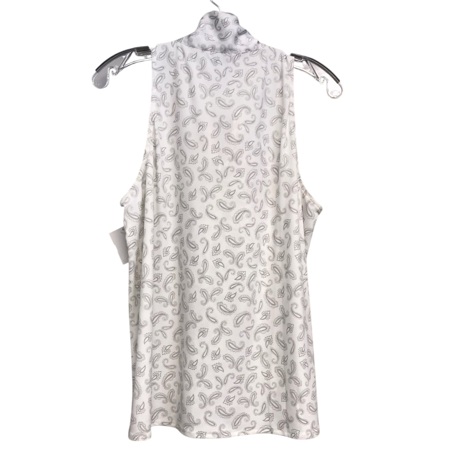 Top Sleeveless By Ann Taylor In White, Size:Lp