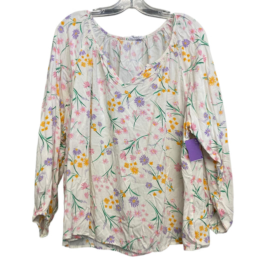 Top Ls By Emily Wonder In Floral Print, Size:1X
