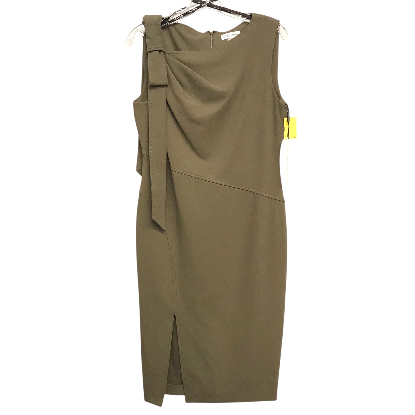 Dress Work By Calvin Klein In Green, Size:M