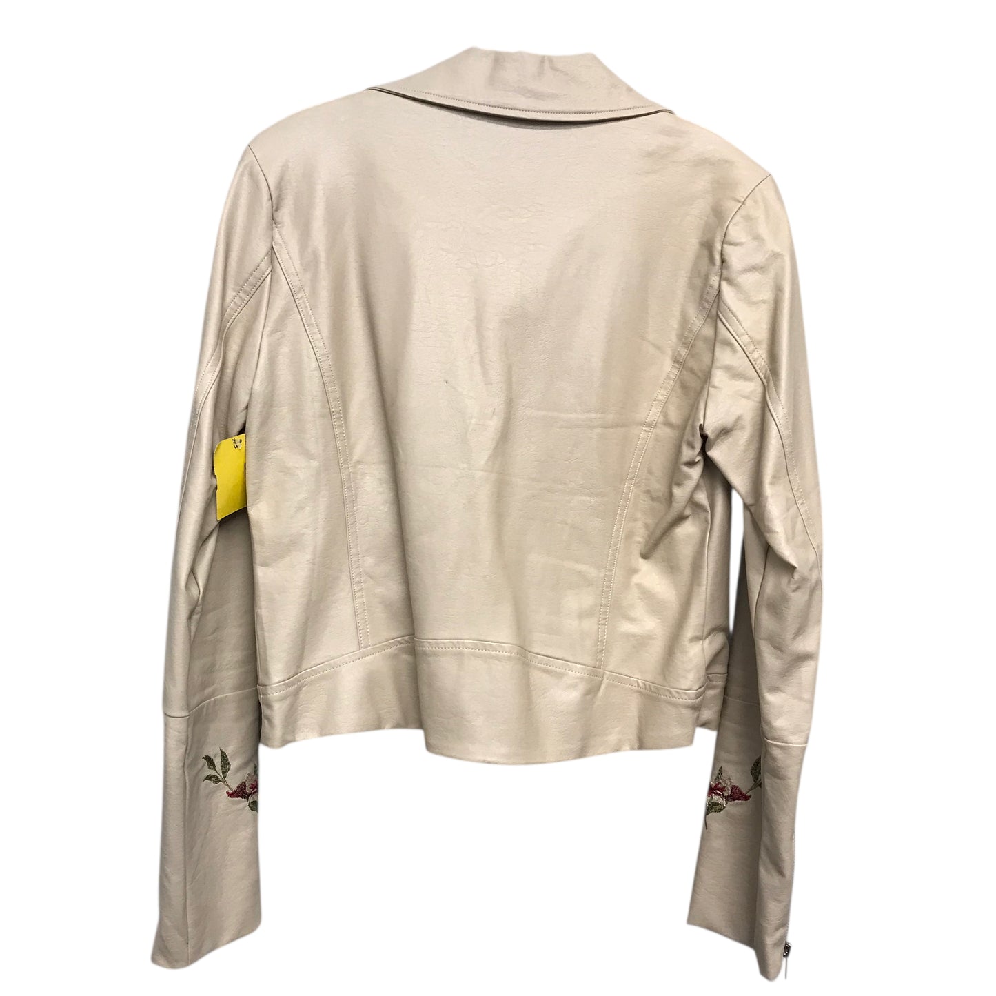 Jacket Moto By Blu Pepper In Tan, Size:S