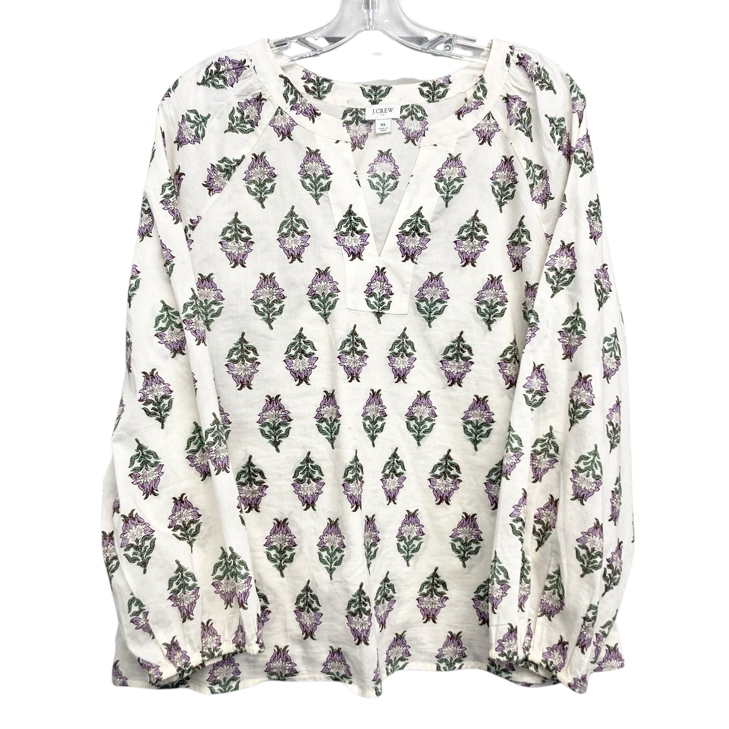 Top Ls By J. Crew In Floral Print, Size:Xl