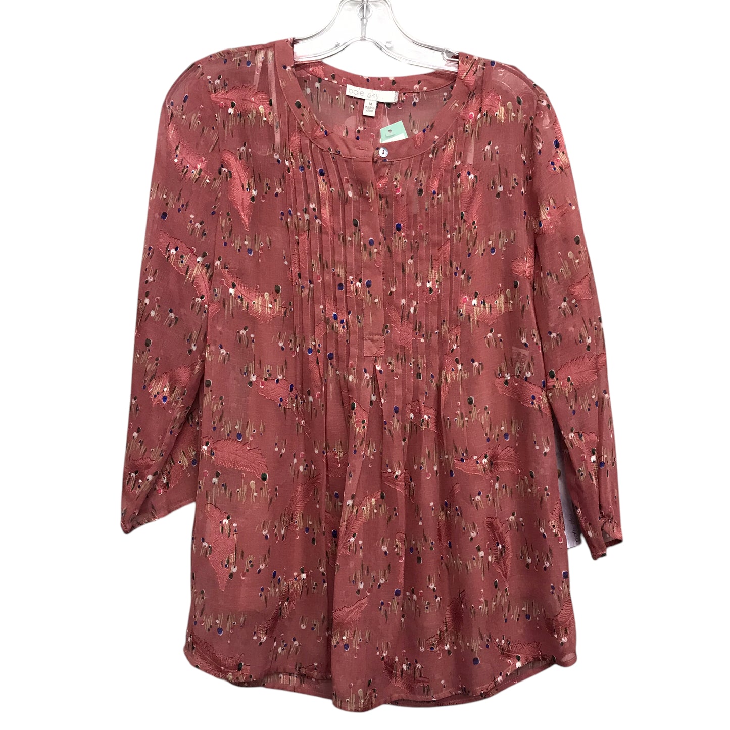 Top 2Pc Ls By Pale Sky In Mauve, Size:M