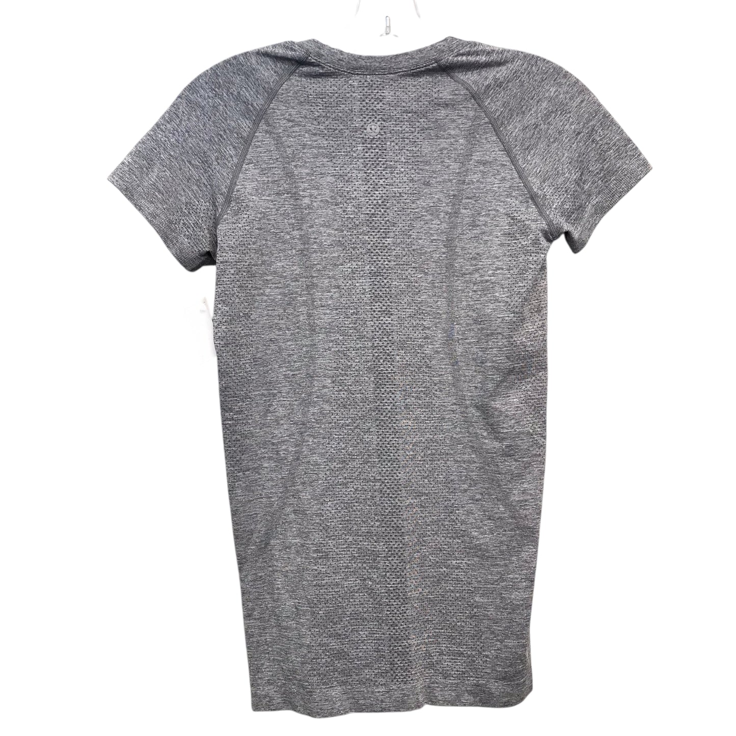 Athletic Top Ss By Lululemon In Grey, Size:S