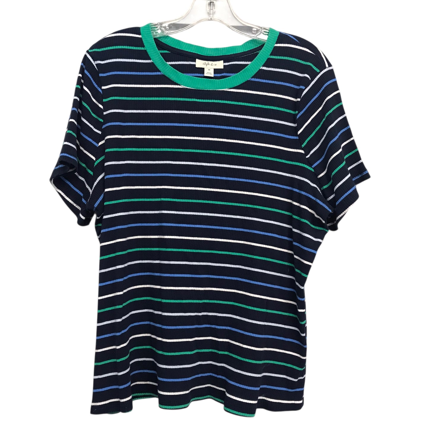 Top Ss Basic By Style And Company In Striped Pattern, Size:3X