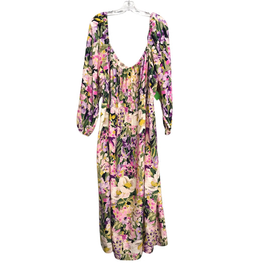 Dress Casual Midi By H&M In Floral Print, Size:4X