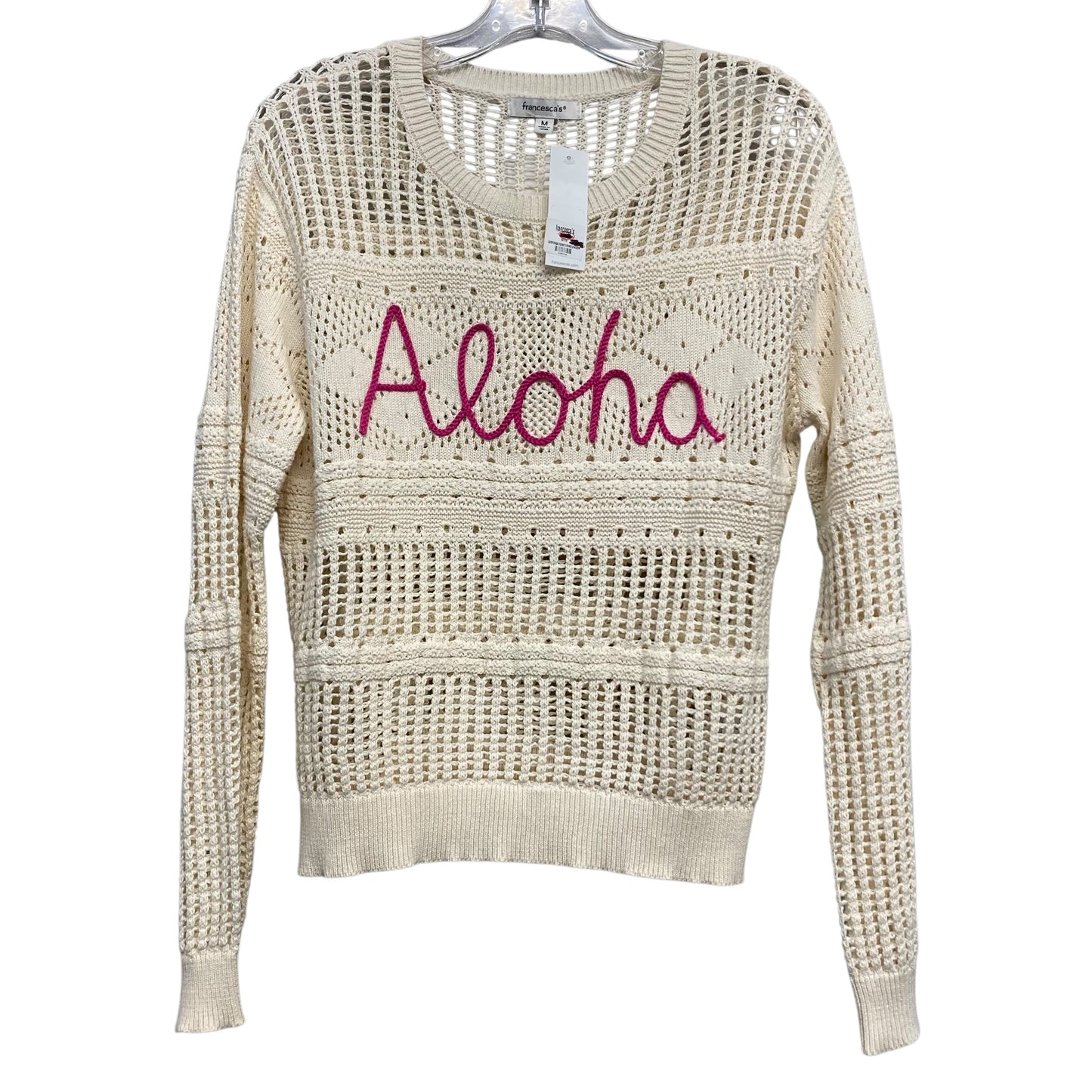Sweater By Francesca’S In Cream, Size:M
