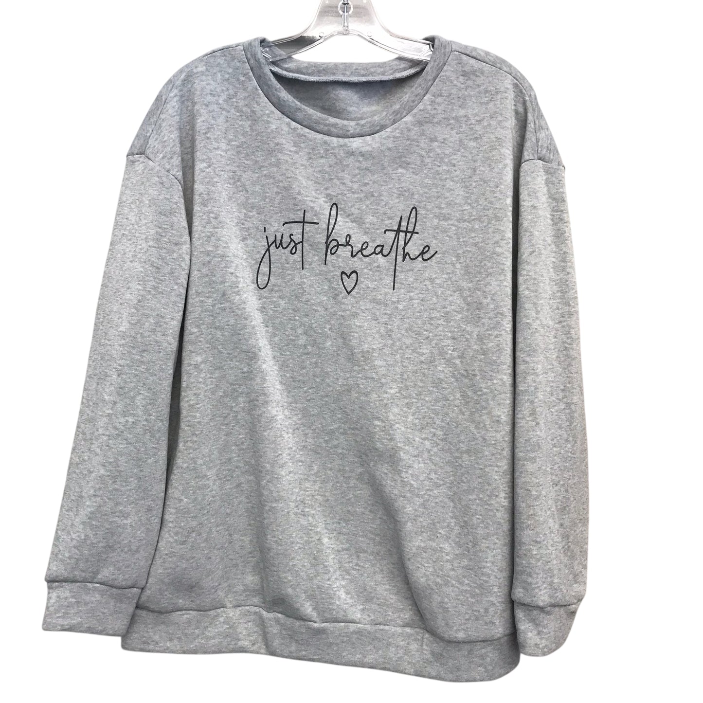 Sweatshirt Crewneck By Shein In Grey, Size:2X