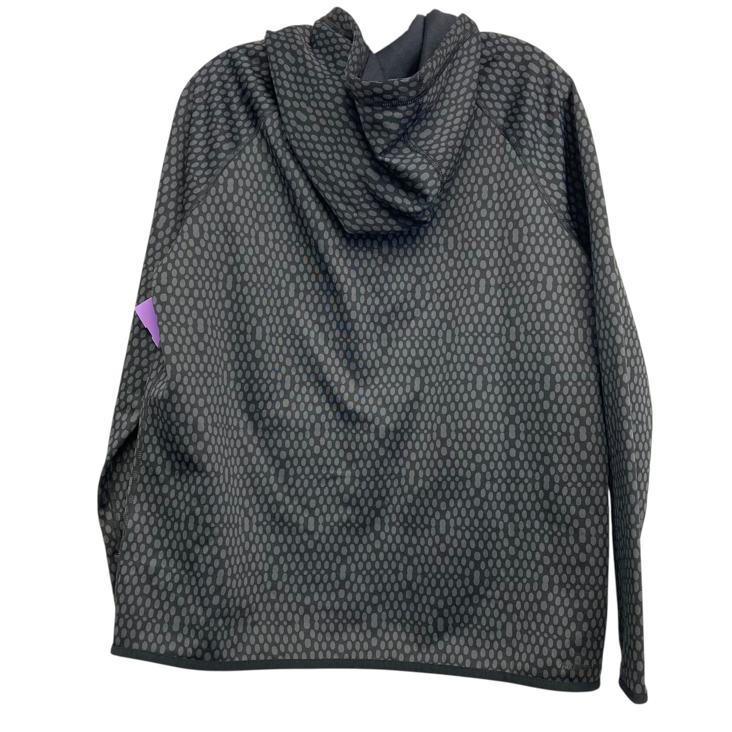 Athletic Sweatshirt Hoodie By Nike Apparel In Black & Grey, Size:L