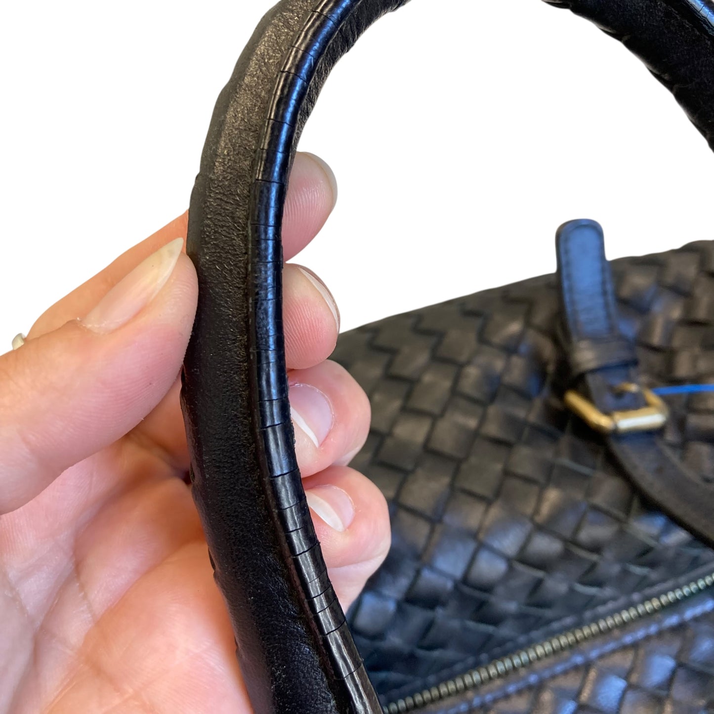 Handbag Luxury Designer By Bottega Veneta In Black, Size:Medium