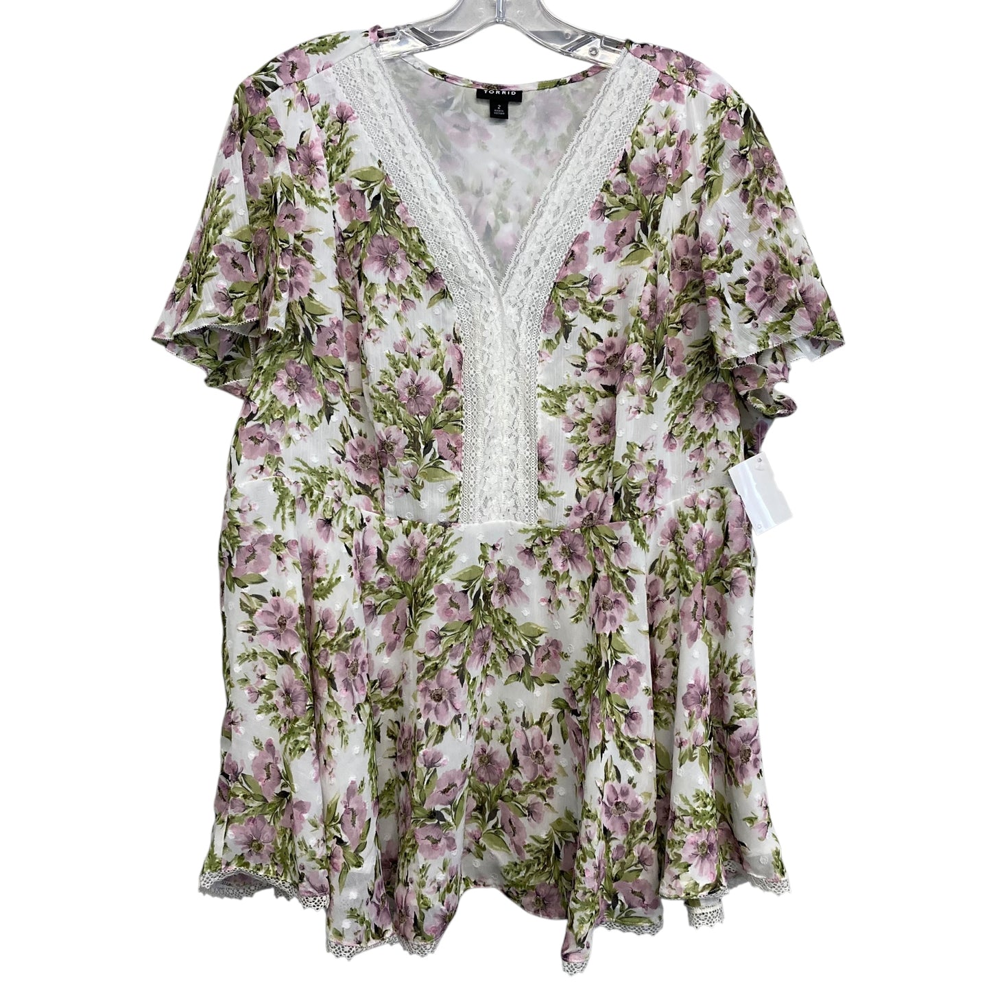 Top Ss By Torrid In Purple & White, Size:2X