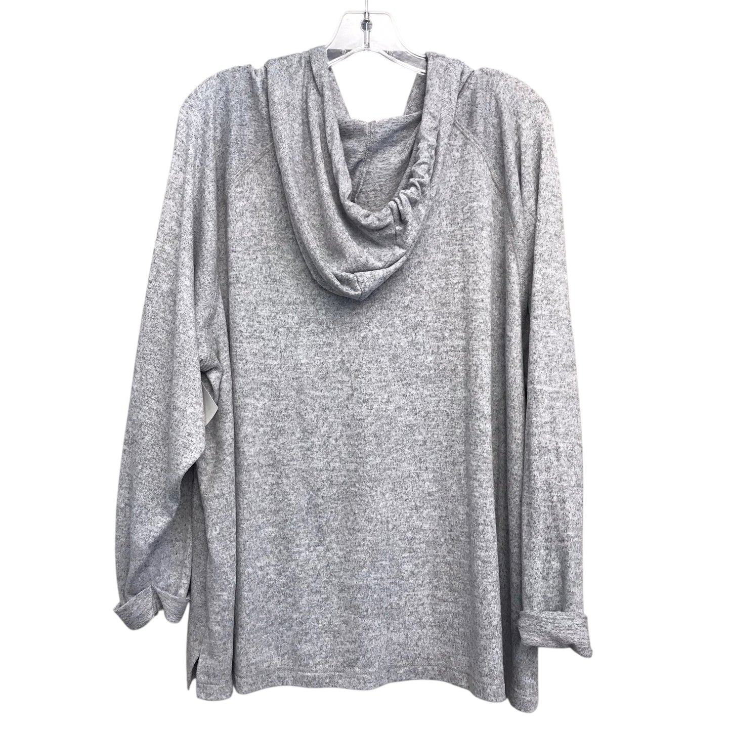 Sweatshirt Hoodie By Cable And Gauge In Grey, Size:3X