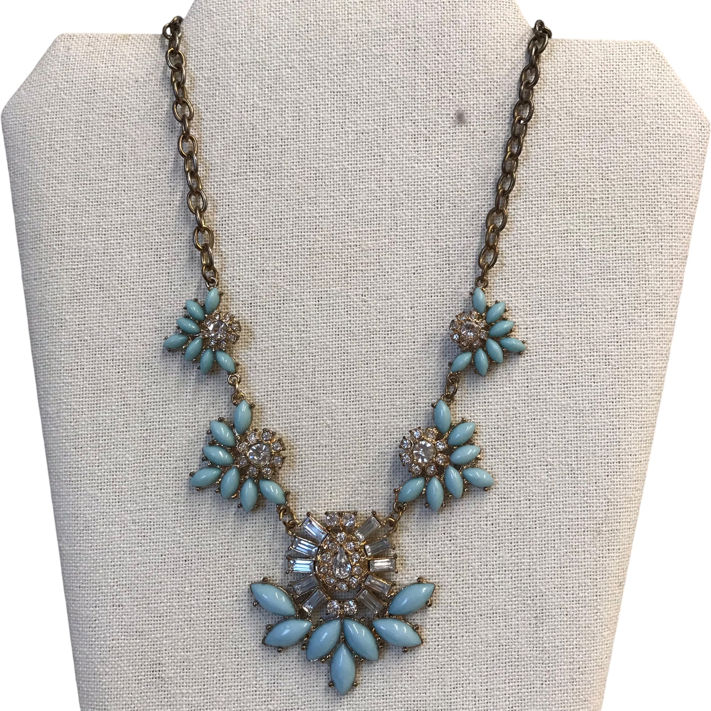 NECKLACE STATEMENT in BLUE & GOLD