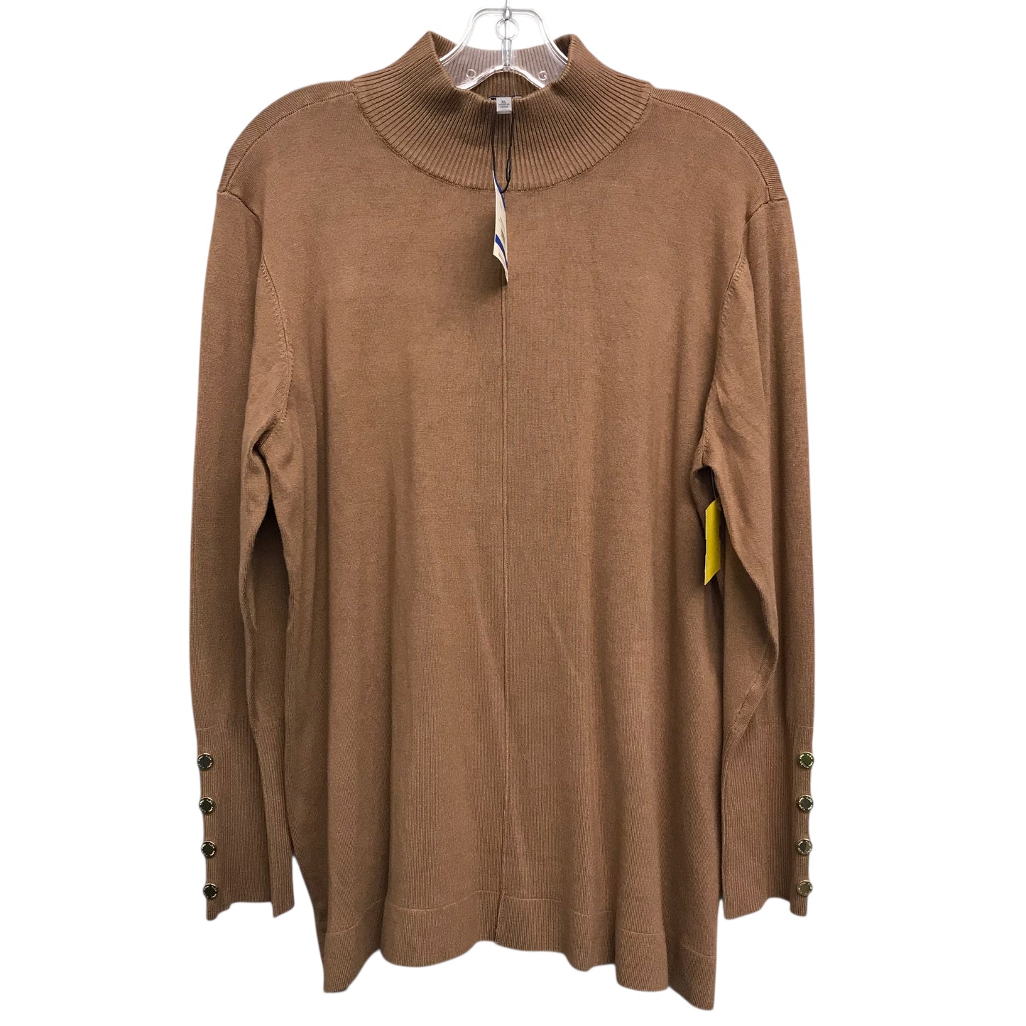 Top Ls Basic By Anne Klein In Tan, Size:Xl