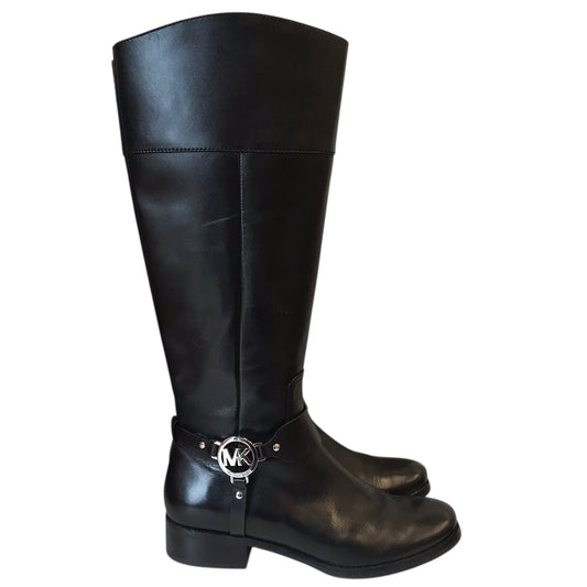 Boots Knee Flats By Michael By Michael Kors In Black, Size:9