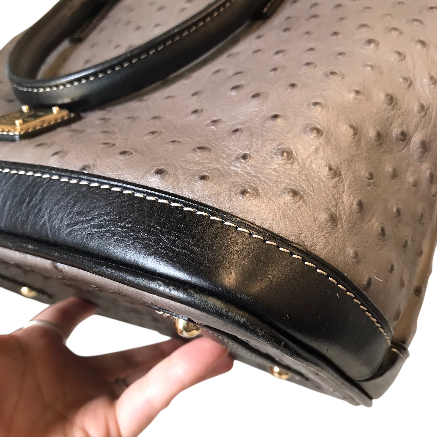Handbag Designer By Dooney And Bourke In Taupe, Size:Medium